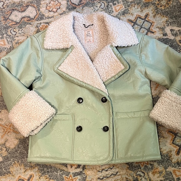 Free people We the Free Kaja faux leather Sherpa jacket - Picture 1 of 8